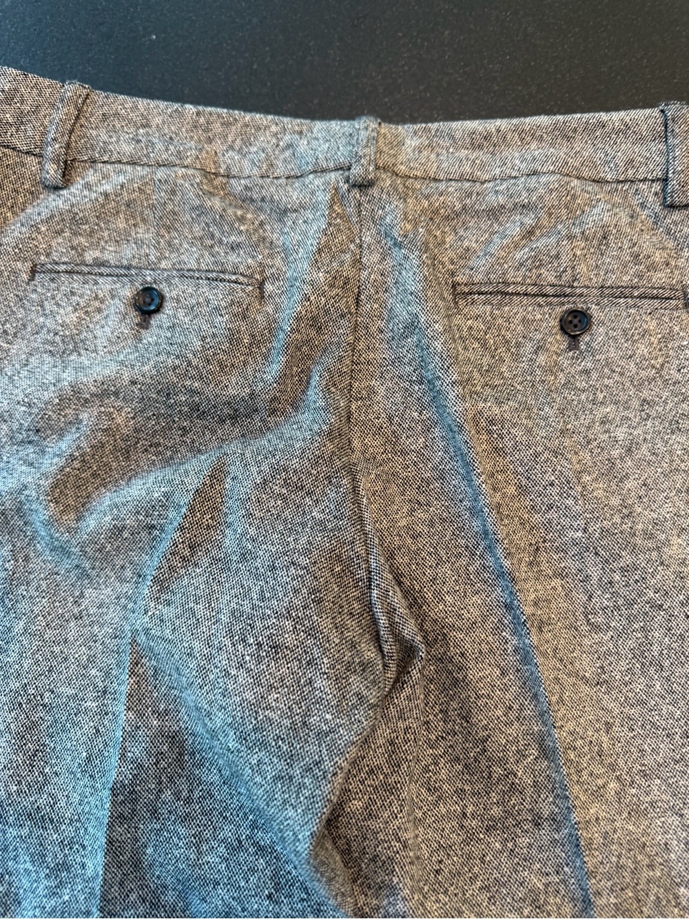 Express Editor Wide Leg Wool/Silk Blend Trousers Gray Black Size 6 - Picture 10 of 10